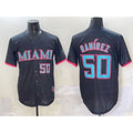 Miami Marlins #50 Agust¨ªn Ram¨ªrez Black MWATKINS 2025 City Connect Limited Stitched Jersey