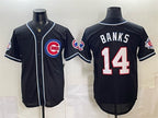 Chicago Cubs #14 Ernie Banks 150th Anniversary Black MWATKINS Out Style Vapor Premier Limited Stitched Jersey