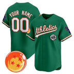 Custom Oakland Athletics x Dragon Ball Green MWATKINS Vapor Premier Limited Jersey - All Stitched