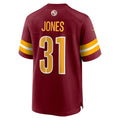 W.Commanders #31 Jonathan Jones Burgundy MWATKINS Team Game Jersey