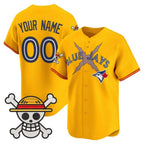 Custom Toronto Blue Jays x One Piece Gold MWATKINS Vapor Premier Limited Jersey - Stitched