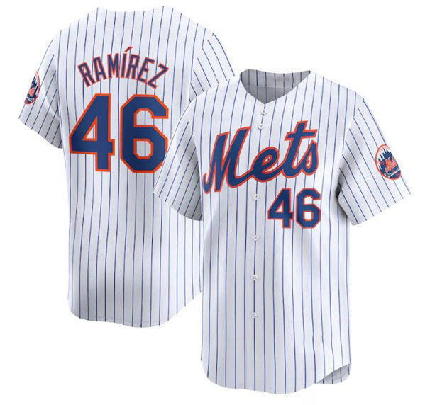 New York Mets #46 Yohan Ramirez White MWATKINS 2024 Home Limited Stitched Jersey