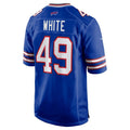 B.Bills #49 DaShaun White Royal MWATKINS Team Game Jersey