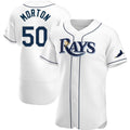 Tampa Bay Rays #50 Charlie Morton White MWATKINS Home Jersey