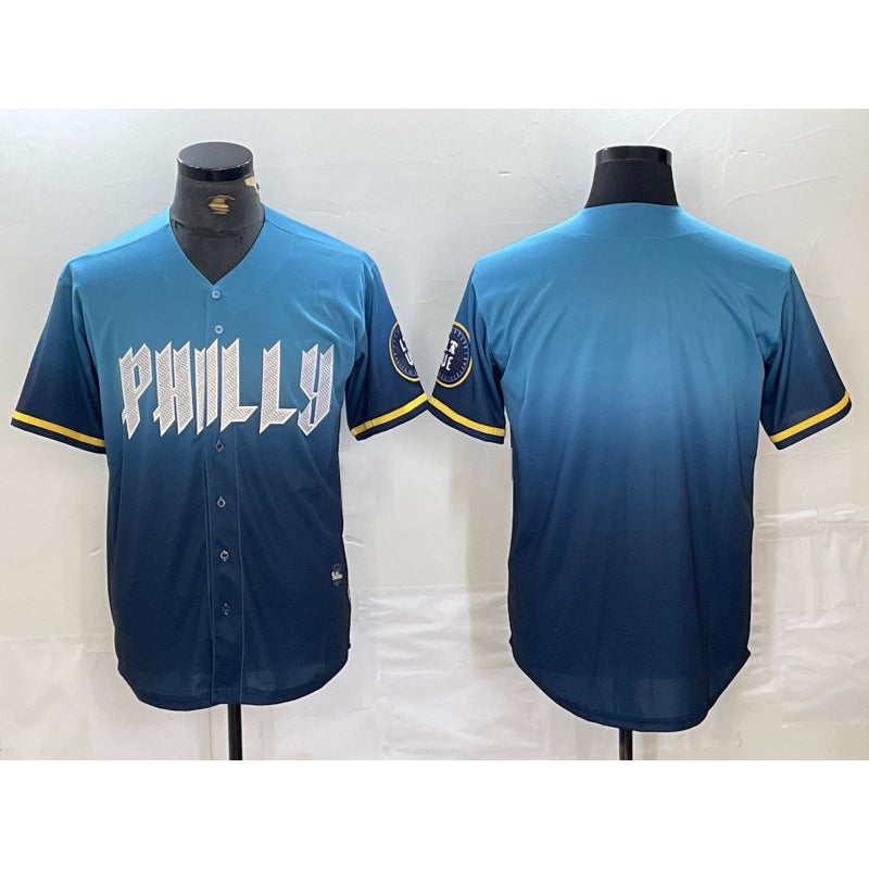 Philadelphia Phillies Blank Blue MWATKINS 2024 City Connect Limited Stitched Jersey