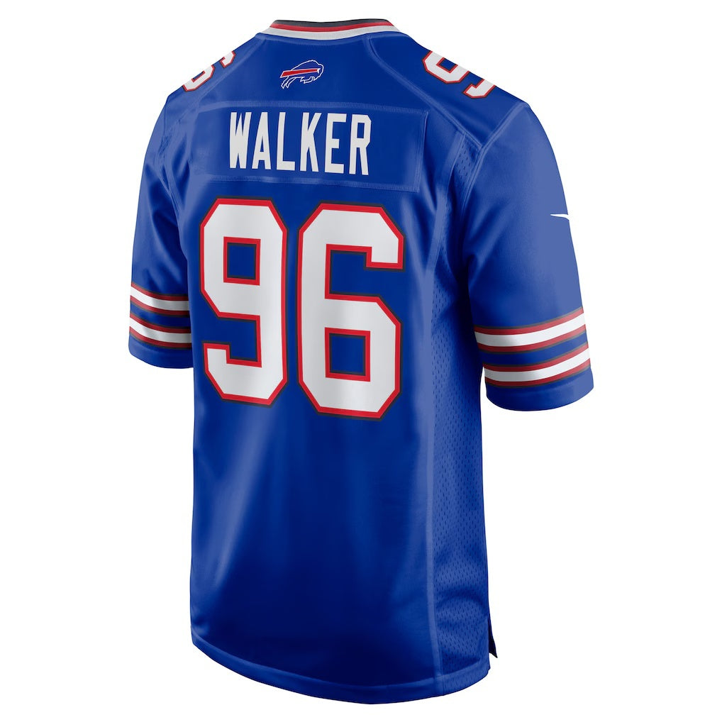 B.Bills #96 Deone Walker Royal MWATKINS Team Game Jersey