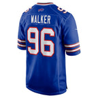 B.Bills #96 Deone Walker Royal MWATKINS Team Game Jersey