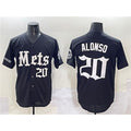 New York Mets #20 Pete Alonso Black MWATKINS 'Gotham Gothic Edition' Vapor Premier Limited Stitched Jersey