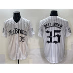 New York Yankees #35 Cody Bellinger White MWATKINS Pinstripe 'Gothic Legacy Edition' Vapor Premier Limited Stitched Jersey