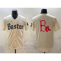 Boston Red Sox Team Big Logo Cream MWATKINS Gothic Vapor Limited Stitched Jersey