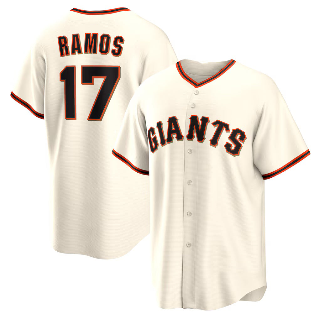 San Francisco Giants #17 Heliot Ramos Cream MWATKINS Home Replica Jersey