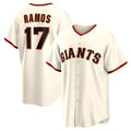 San Francisco Giants #17 Heliot Ramos Cream MWATKINS Home Replica Jersey