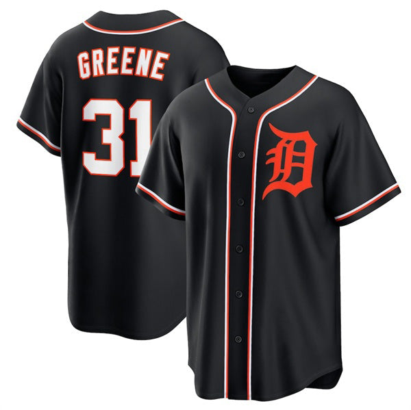 Detroit Tigers #31 Riley Greene Black MWATKINS Out Stitched Jersey