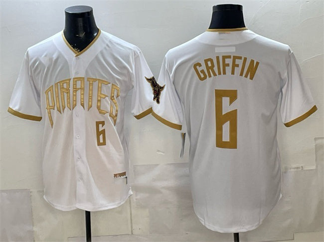Pittsburgh Pirates #6 Konnor Griffin White MWATKINS 2026 City Connect Stadium Stitched Jersey