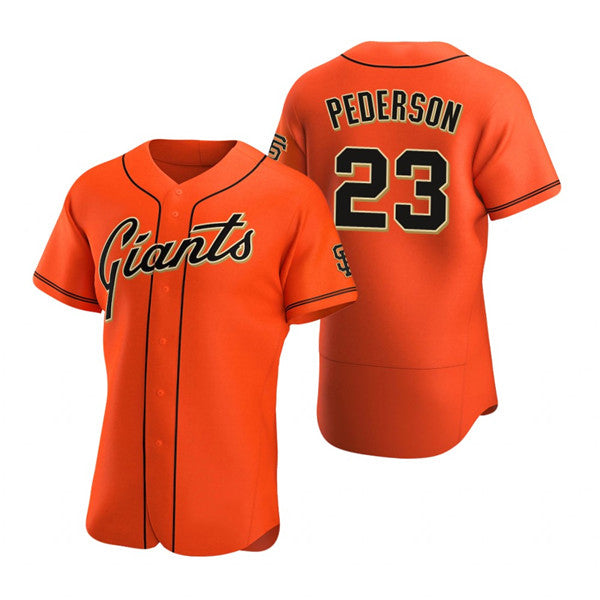San Francisco Giants #23 Joc Pederson Orange MWATKINS Flex Base Stitched Jersey