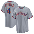 New York Mets #4 Francisco Alvarez Gray MWATKINS 2025 Limited Stitched Jersey