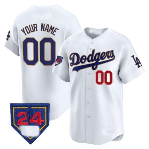 Custom Los Angeles Dodgers 2024 Spring Training Patch Vapor Premier Limited Jersey ¨C White MWATKINS