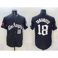 Los Angeles Dodgers #18 Yoshinobu Yamamoto Black MWATKINS Mexico 2025 LA Gothic Style With Fernando Patch Vapor Premier Limited Stitched Jersey
