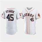 Houston Astros #45 Ryne Stanek White MWATKINS 60th Anniversary Flex Base Stitched Jersey
