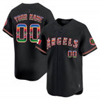 Custom Los Angeles Angels Mexico Vapor Premier Limited Jersey ¨C Black MWATKINS