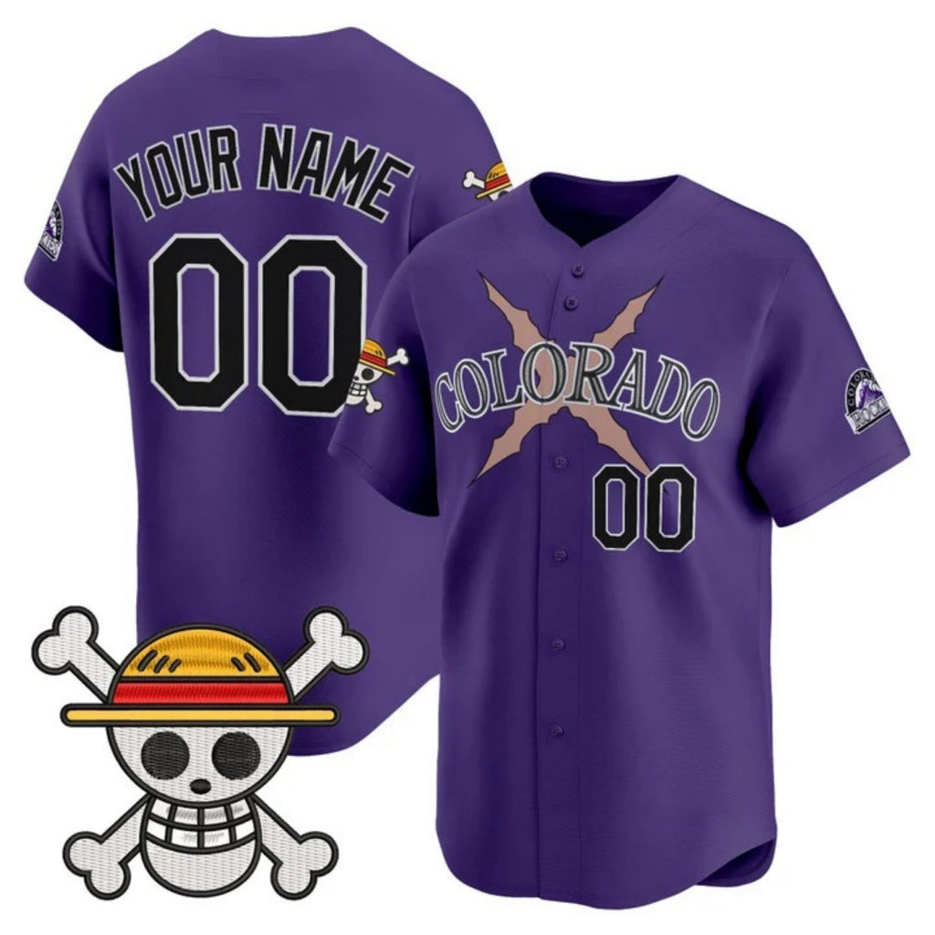 Custom Colorado Rockies x One Piece Purple MWATKINS Vapor Premier Limited Jersey - Stitched
