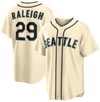 Seattle Mariners #29 Cal Raleigh Cream MWATKINS Alternate Stitched Jersey