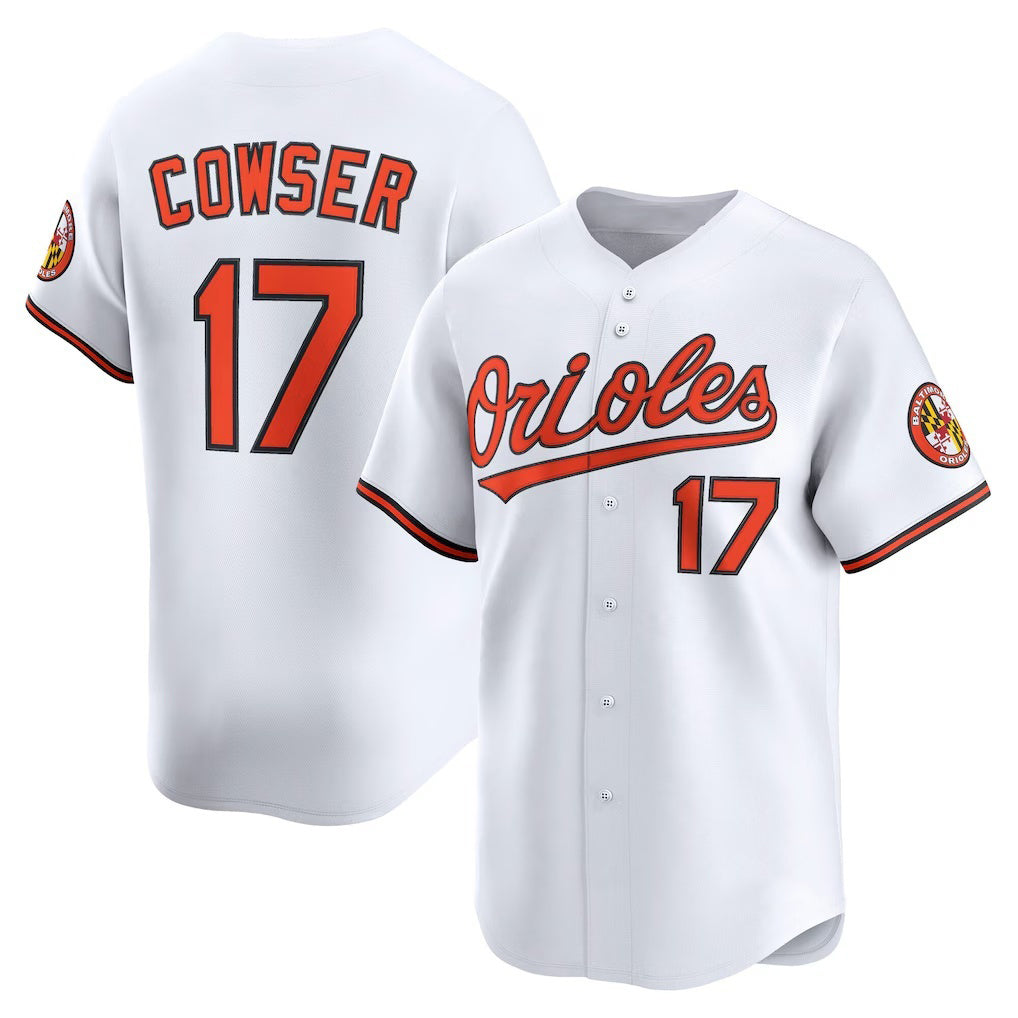 Baltimore Orioles #17 Colton Cowser White MWATKINS Home Limited Player Jersey