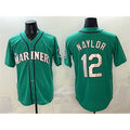 Seattle Mariners #12 Josh Naylor Aqua MWATKINS Limited Stitched jersey