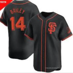 San Francisco Giants #14 Patrick Bailey Black 2024 Black MWATKINS Alternate Limited Stitched Jersey