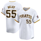 Pittsburgh Pirates #55 Jason Delay White MWATKINS Home Limited Player Jersey
