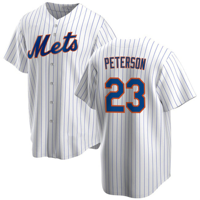 New York Mets #23 David Peterson White MWATKINS Cool Base Stitched Jersey