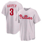 Philadelphia Phillies #3 Bryce Harper White MWATKINS Home Replica Player Name Jersey