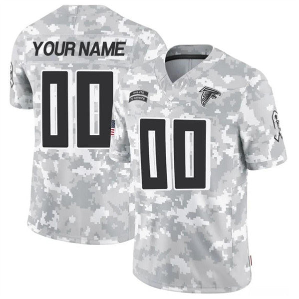 Custom A.Falcons Active Player 2024 F.U.S.E Arctic Camo MWATKINS Salute to Service Limited Stitched Jersey