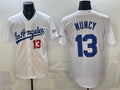 Los Angeles Dodgers #13 Max Muncy White MWATKINS Alternate Stadium Stitched Jersey