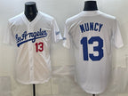 Los Angeles Dodgers #13 Max Muncy White MWATKINS Alternate Stadium Stitched Jersey