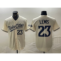 Minnesota Twins #23 Royce Lewis Number Cream MWATKINS Cool Base Stitched Jersey 2