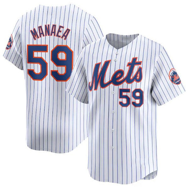 New York Mets #59 Sean Manaea White MWATKINS 2024 Home Limited Stitched Jersey