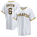 Pittsburgh Pirates #6 Konnor Griffin White MWATKINS Home Replica Jersey