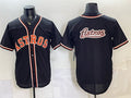 Houston Astros Team Big Logo 2026 Fashion Replica Black MWATKINS Out Stitched Jersey