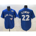 Toronto Blue Jays #22 Ernie Clement Blue MWATKINS 2025 World Series Cool Base Stitched Jersey