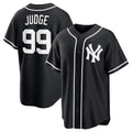 New York Yankees #99 Aaron Judge Black MWATKINS Out Stitched Jersey