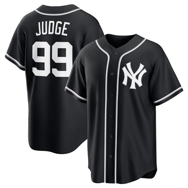 New York Yankees #99 Aaron Judge Black MWATKINS Out Stitched Jersey