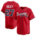 Atlanta Braves #27 Austin Riley Red MWATKINS Alternate Limited Player Jersey