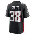 A.Falcons #38 Nathan Carter Black MWATKINS Team Game Jersey