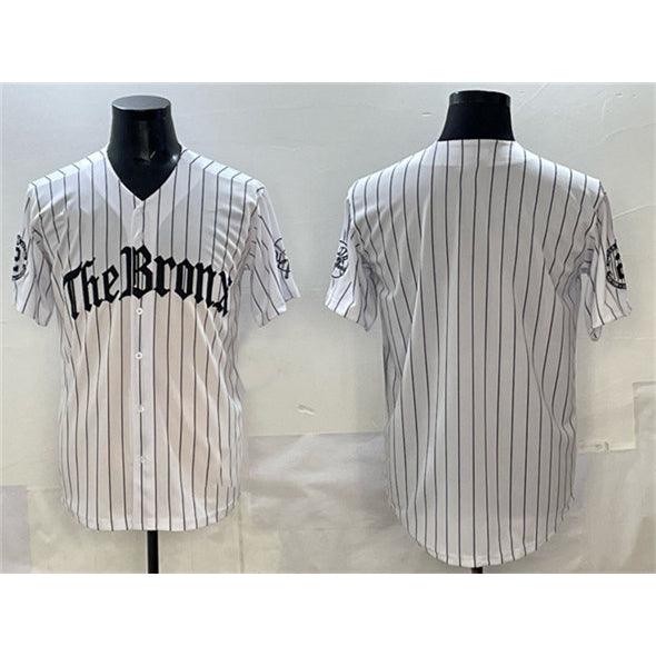 New York Yankees Blank White MWATKINS Pinstripe 'Gothic Legacy Edition' Vapor Premier Limited Stitched Jersey