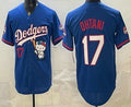 Los Angeles Dodgers #17 Shohei Ohtani Blue MWATKINS Hello Kitty 2025 World Series Champions Limited Jersey