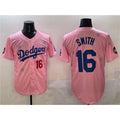 Los Angeles Dodgers #16 Will Smith Pink MWATKINS 2025 Tokyo Series Limited Stitched Jersey