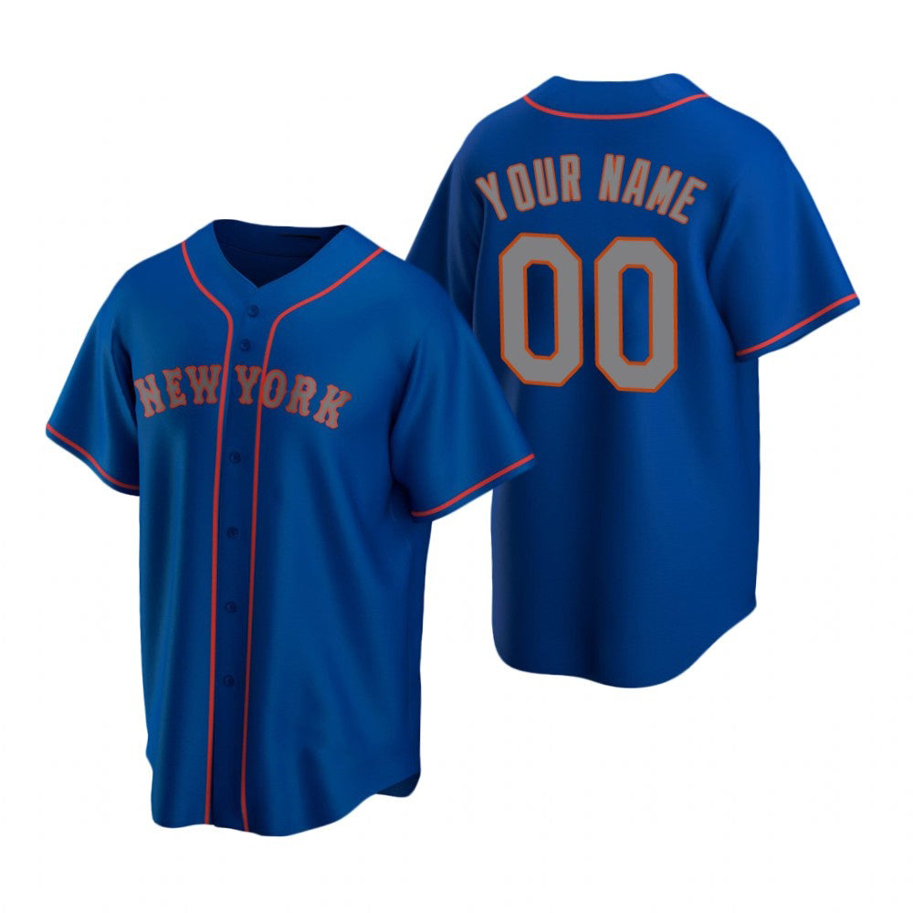 Custom New York Mets Royal MWATKINS Stitched Cool Base Road Jersey