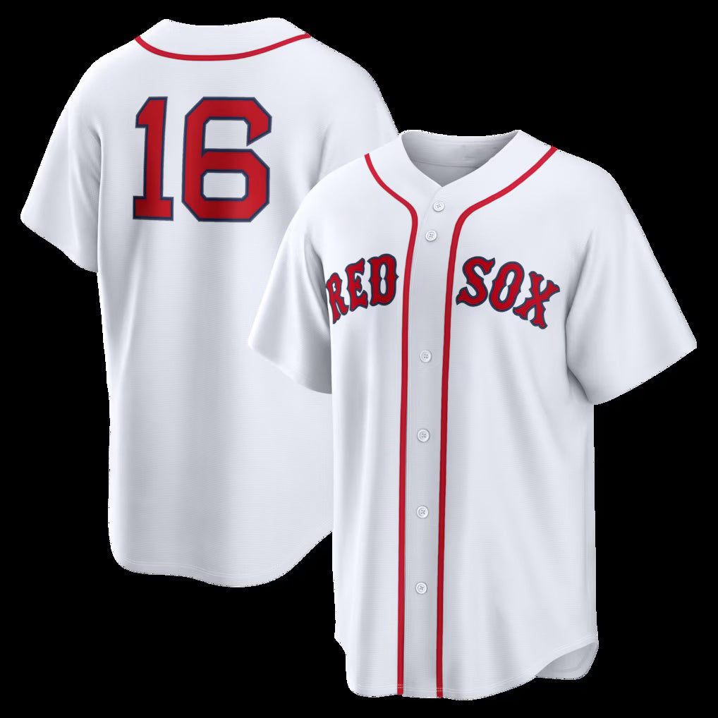 Boston Red Sox #16 Jarren Duran White MWATKINS Home Replica Jersey