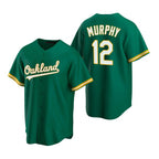 Oakland Athletics #12 Sean Murphy Green MWATKINS Cool Base Stitched Jersey 2